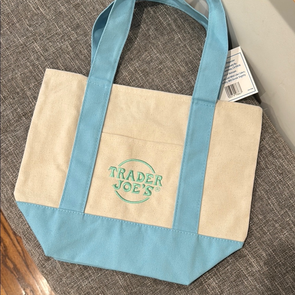 Trader Joe’s Easter Mini Pastel Tote -Blue